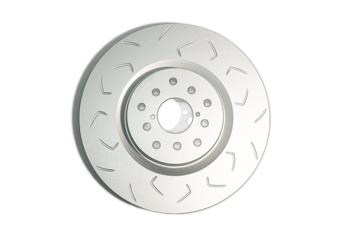 FactionFab V2 Slotted Front Brake Rotor - 2004-2017 Subaru STI (Dual Drilled)