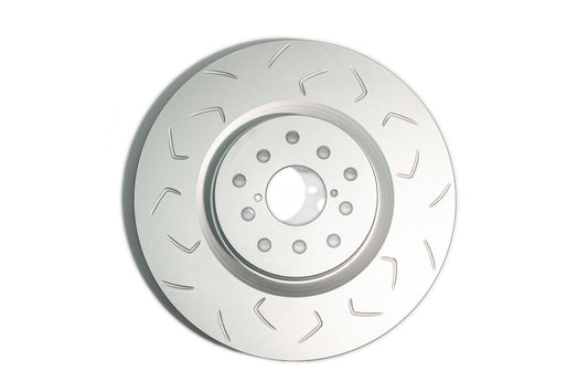 FactionFab V2 Slotted Front Brake Rotor - 2004-2017 Subaru STI (Dual Drilled)