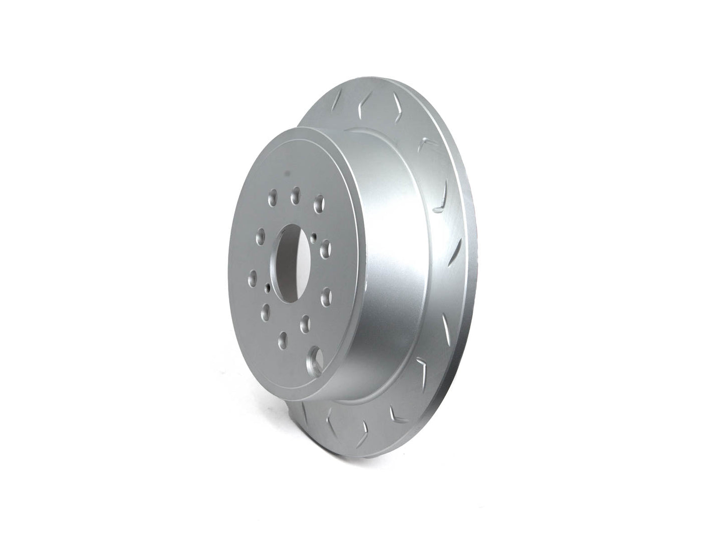 FactionFab V2 Slotted Rear Brake Rotor - 2008-2021 Subaru WRX (Dual Drilled)