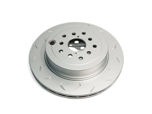 FactionFab V2 Slotted Rear Brake Rotor - 2008-2017 Subaru STI (Dual Drilled)