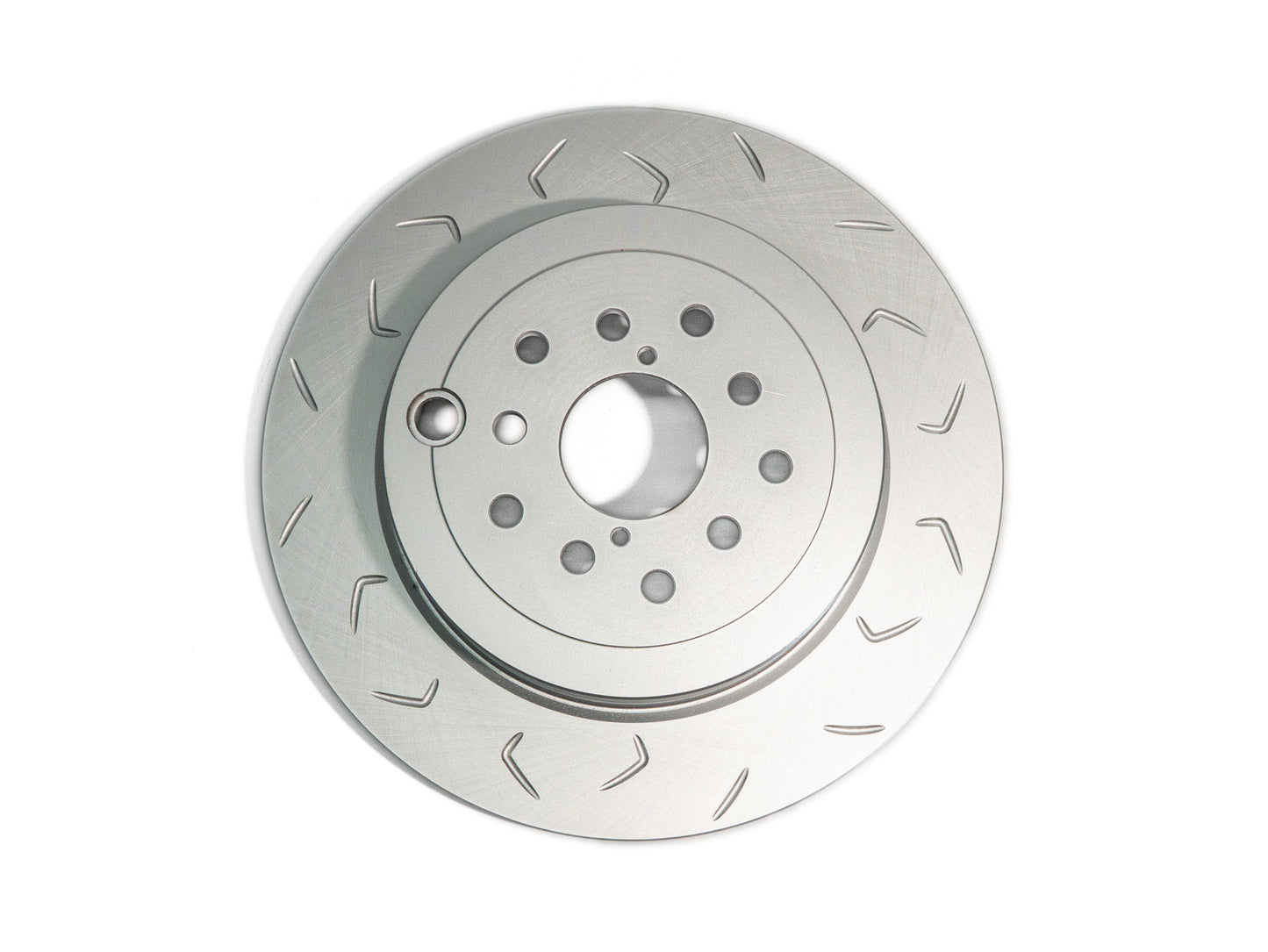 FactionFab V2 Slotted Rear Brake Rotor - 2008-2017 Subaru STI (Dual Drilled)