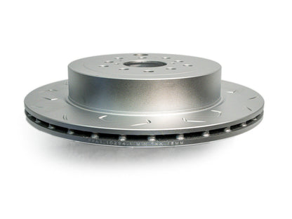 FactionFab V2 Slotted Rear Brake Rotor - 2008-2017 Subaru STI (Dual Drilled)