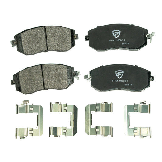 FactionFab V2 front brake pads for 2011–2014 Subaru WRX, BRZ, Toyota 86 and GR86
