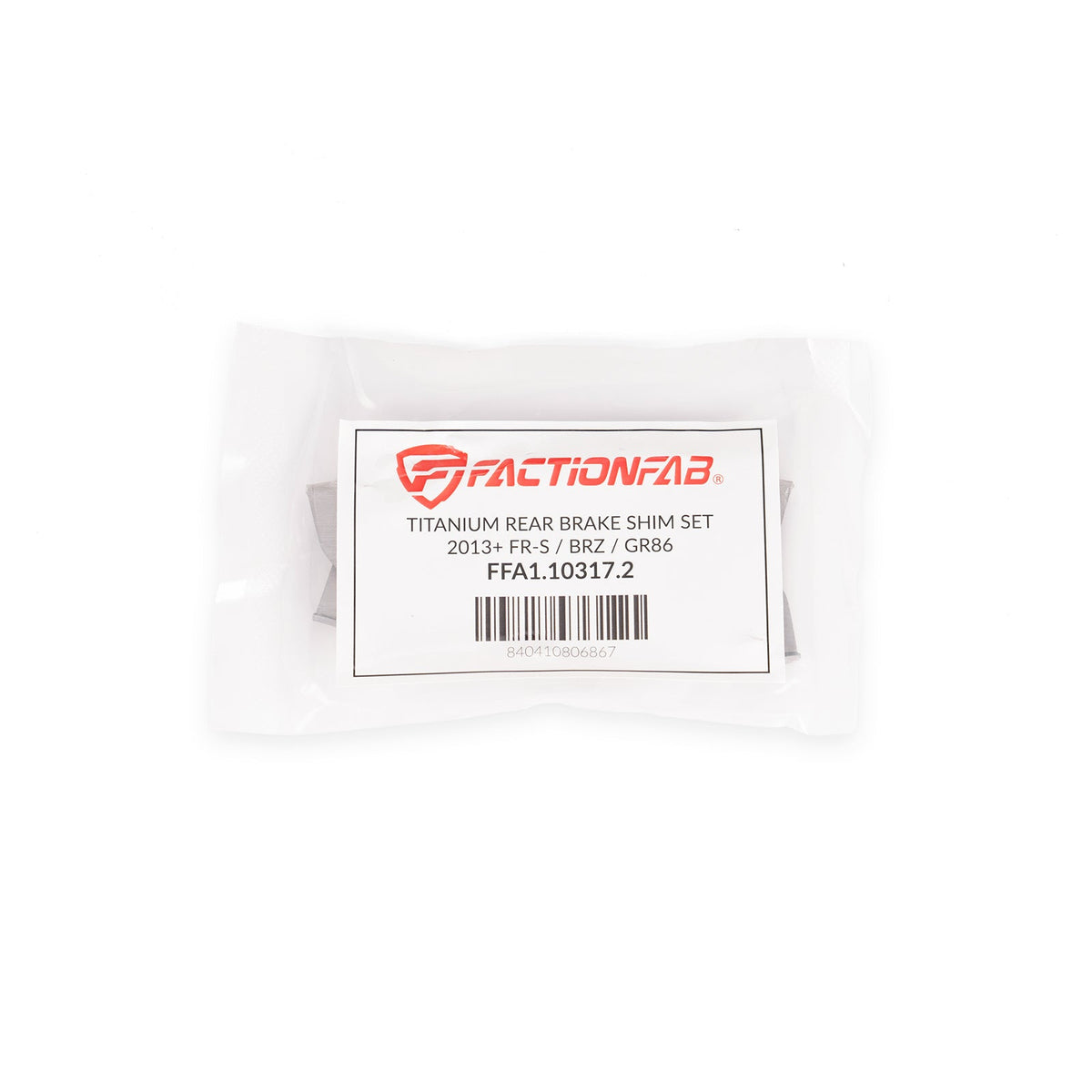 FactionFab titanium rear brake shims for WRX, BRZ, and 86, D1124