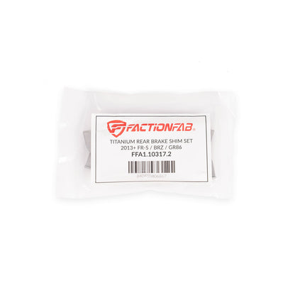 FactionFab titanium rear brake shims for WRX, BRZ, and 86, D1124