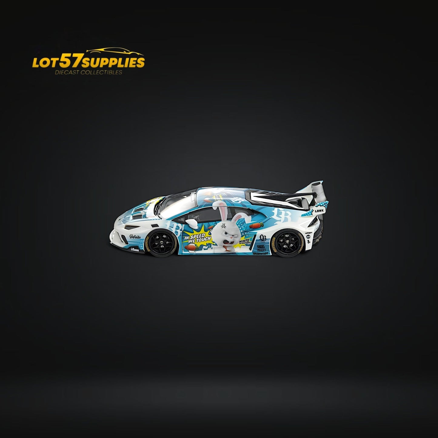 Luminous Flame Lamborghini Huracan GT LP610 diecast model in 1:64 scale, detailed Lamborghini toy car with fiery flame design.