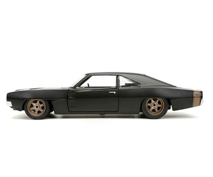 Dom's 1968 Dodge Charger Widebody Matt Black "Fast & Furious 9 F9" (2021) Movie 1/24 Diecast Model Car by Jada
