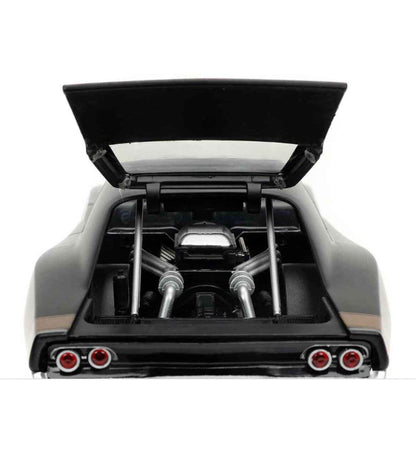 Dom's 1968 Dodge Charger Widebody Matt Black "Fast & Furious 9 F9" (2021) Movie 1/24 Diecast Model Car by Jada