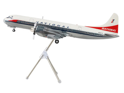 Lockheed L-188 Electra Commercial Aircraft "National Airlines" (N5017K) White and Gray "Gemini 200" Series 1/200 Diecast Model Airplane by GeminiJets