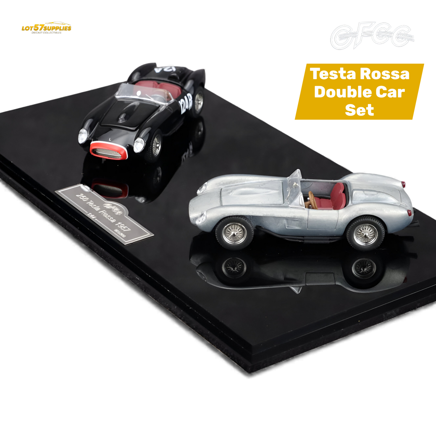 GFCC 250 Testa Rossa Black Beauty Double Car Set 1:64 - Evergreen Kings