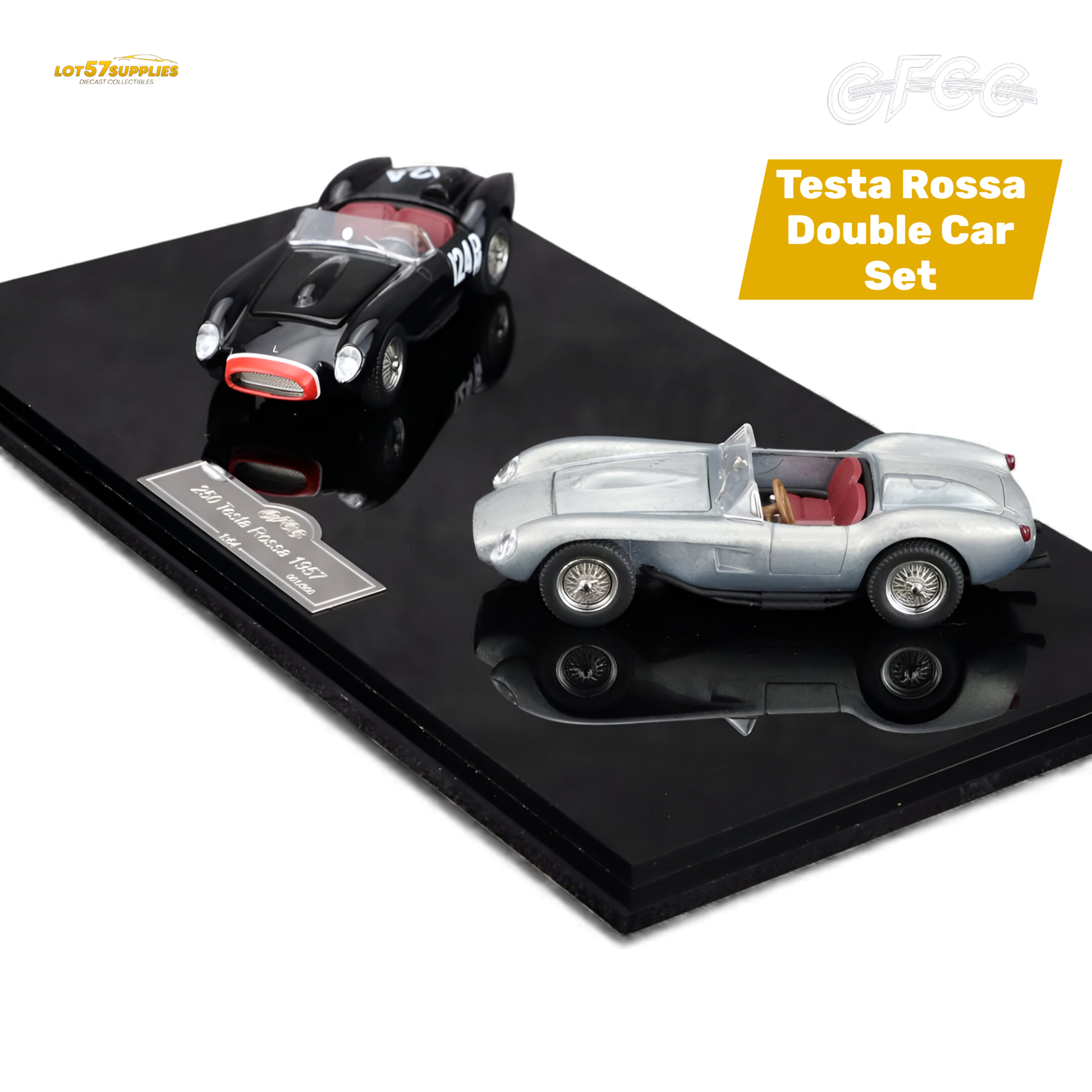 GFCC 250 Testa Rossa Black Beauty Double Car Set 1:64 - Evergreen Kings