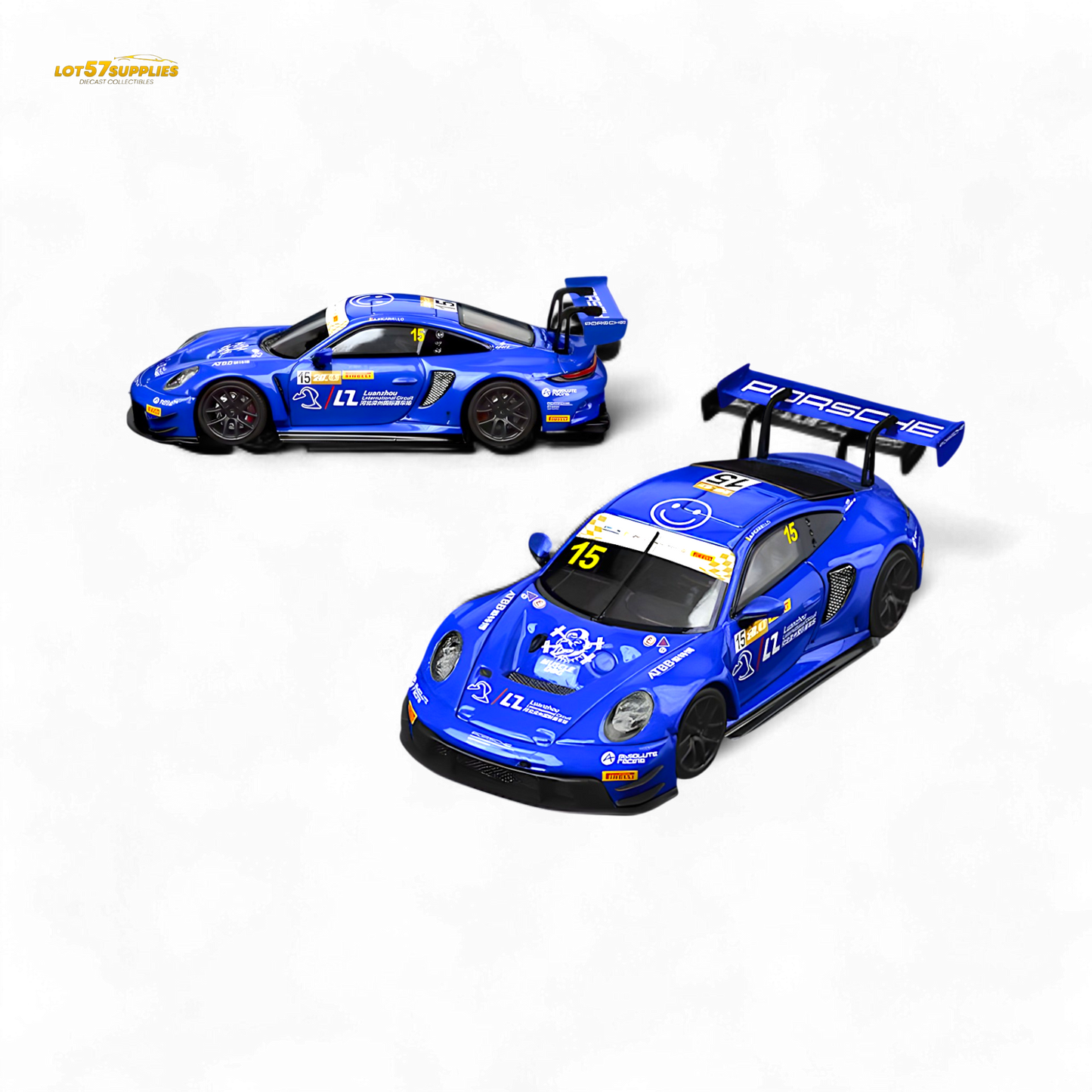 Star Race Porsche 911 GT3 Racing Blue No.15 1:64 - Evergreen Kings