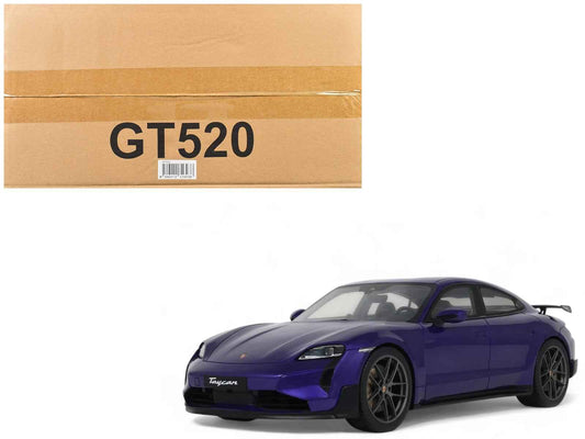2023 Porsche Taycan Turbo GT Purple Sky Metallic 1/18 Model Car by GT Spirit