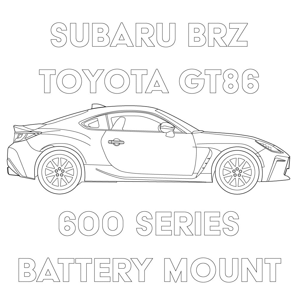 MeLe Design Firm 600 Series battery mount for 2013+ Subaru BRZ and Toyota 86