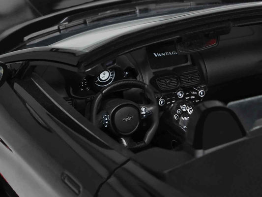 2023 Aston Martin V12 Vantage Roadster Onyx Black 1/18 Model Car by GT Spirit