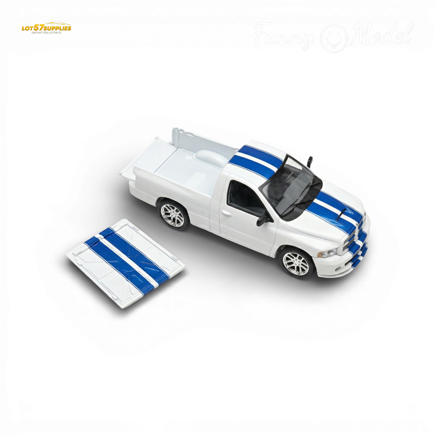 Pre-order Dodge RAM SRT-10 diecast model by Lot57Supplies, detailed 1:64 scale collectible vehicle in a realistic design.