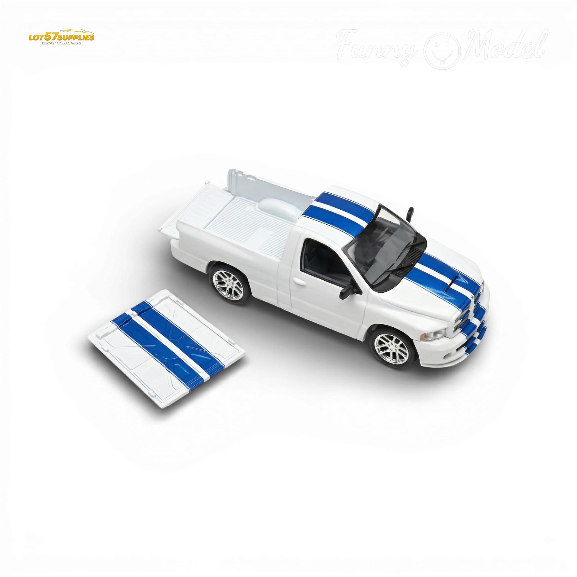 Pre-order Dodge RAM SRT-10 diecast model by Lot57Supplies, detailed 1:64 scale collectible vehicle in a realistic design.