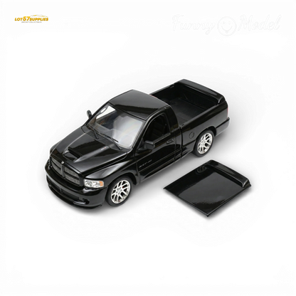 Black crystal Dodge RAM SRT-10 diecast model in 1:64 scale from Lot57Supplies Diecast Shop, detailed miniature collectible.