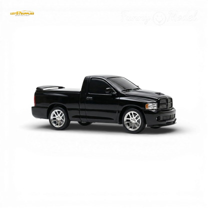 Black crystal Dodge RAM SRT-10 diecast model in 1:64 scale, detailed silver accents, from Lot57Supplies Diecast Shop, pre-order available.