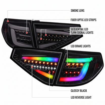 NTXGLOW RGB Tail Lights – 2008-2014 Subaru WRX / STI Hatchback