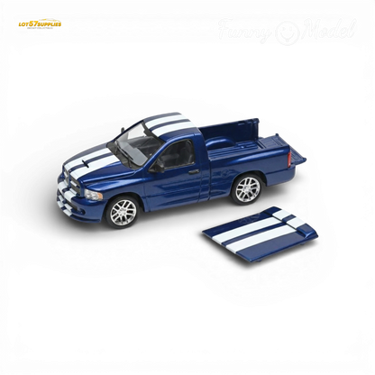 Blue 1:64 scale Dodge RAM SRT-10 VCA Edition diecast model by Lot57Supplies featuring detailed design and vibrant color.