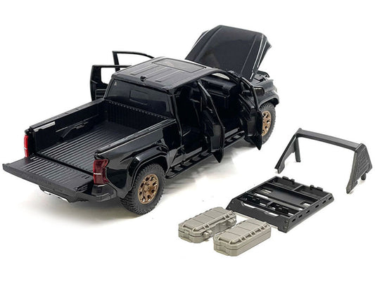 2024 Toyota Tacoma Trailhunter Edition Pickup Truck Black 1/24 Diecast Model Car