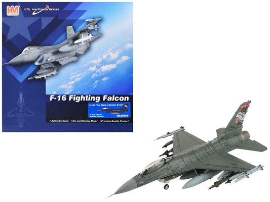 Lockheed F-16C Fighting Falcon Fighter Aircraft "88-0545 138th Fighter Wing Oklahoma Air National Guard" (2024) United States Air Force "Air Power Series" 1/72 Diecast Model by Hobby Master