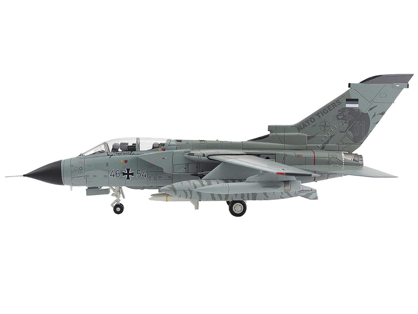 Panavia Tornado ECR Fighter-Bomber Aircraft "46+54 Tactical Air Wing 51 Schleswig-Jagel Air Base Germany" (2017) German Luftwaffe "Air Power Series" 1/72 Diecast Model by Hobby Master