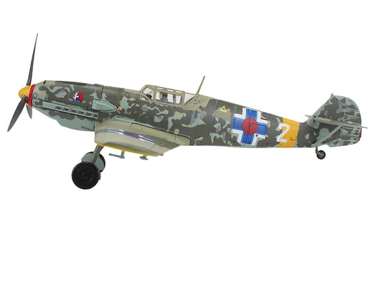 Messerschmitt Bf 109E-3 Fighter Aircraft "White 2 Jan Reznak 13.(slow)/JG 52 Kraznodar USSR" (1943) German Luftwaffe "Air Power Series" 1/48 Diecast Model by Hobby Master