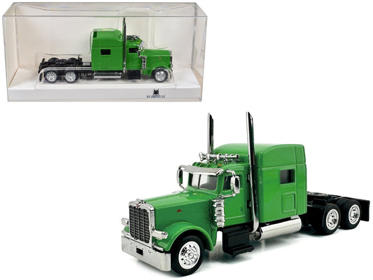 Peterbilt 389 Truck Tractor with Sleeper Cab Lime Green 1/87 (HO) Scale Plastic Model Car by HO Logistics