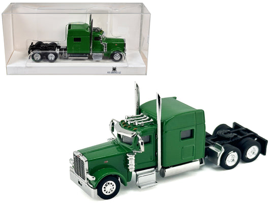 Peterbilt 389 Truck Tractor with Sleeper Cab Green 1/87 (HO) Scale Plastic Model Car by HO Logistics