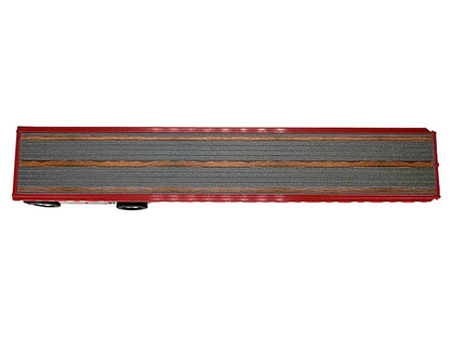 High Boy Spread Axle Flatbed Trailer Red 1/87 (HO) Plastic Model Car by HO Logistics
