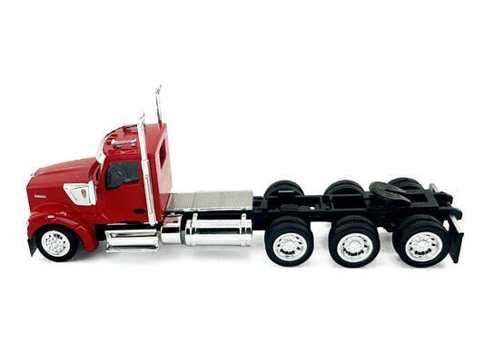 Kenworth W990 3-Axel Day Cab Red 1/87 (HO) Plastic Model Car by HO Logistics