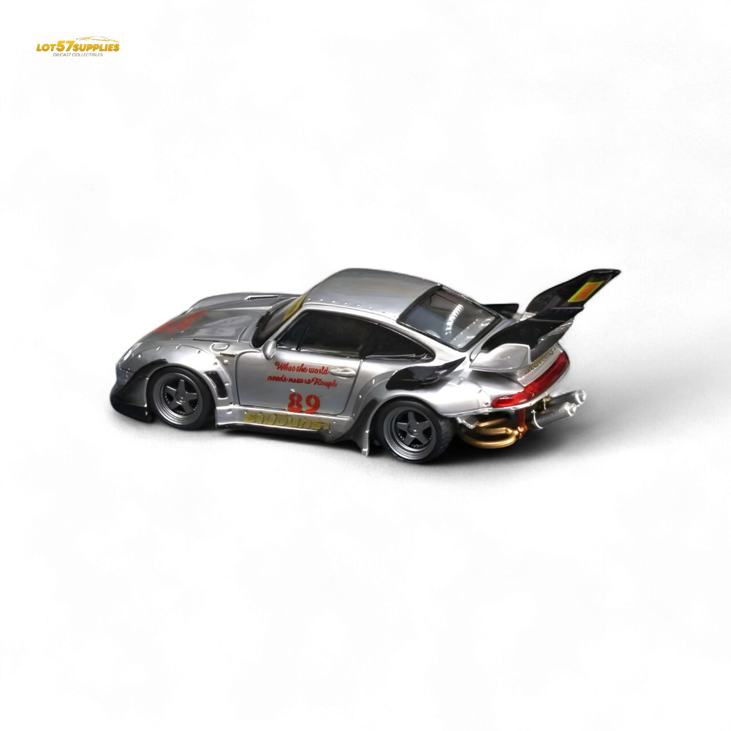 Street Weapon Porsche RWB 993 Double Exhaust Heavenly Livery Higher Tail 1:64 - Evergreen Kings