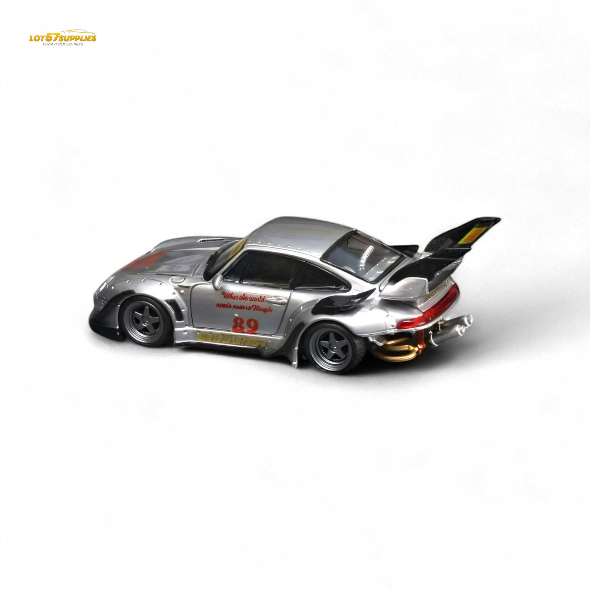Street Weapon Porsche RWB 993 Double Exhaust Heavenly Livery Higher Tail 1:64 - Evergreen Kings