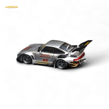 Street Weapon Porsche RWB 993 Double Exhaust Heavenly Livery Higher Tail 1:64 - Evergreen Kings