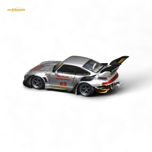 Street Weapon Porsche RWB 993 Double Exhaust Heavenly Livery Higher Tail 1:64 - Evergreen Kings