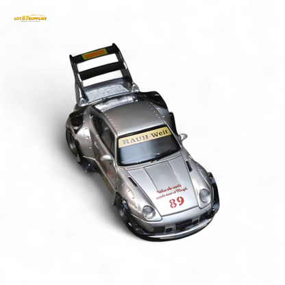 Street Weapon Porsche RWB 993 Double Exhaust Heavenly Livery Higher Tail 1:64 - Evergreen Kings