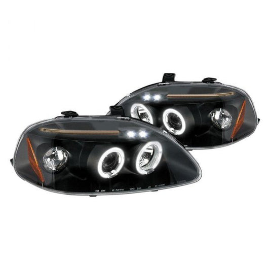 Spec-D 96-98 Honda Civic Halo Projector Headlights Black - Evergreen Kings