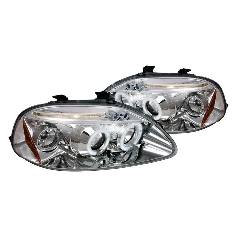 Spec-D 96-98 Honda Civic Projector Halo Headlights Chrome/Clear - Evergreen Kings