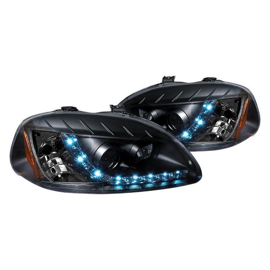 Spec-D 96-98 Honda Civic R8 Halo Projector Headlights Black - Evergreen Kings