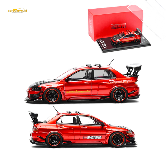 (Pre-Order) IHCM Mitsubishi Lancer Evo IX Metallic Red 1:64 - Evergreen Kings