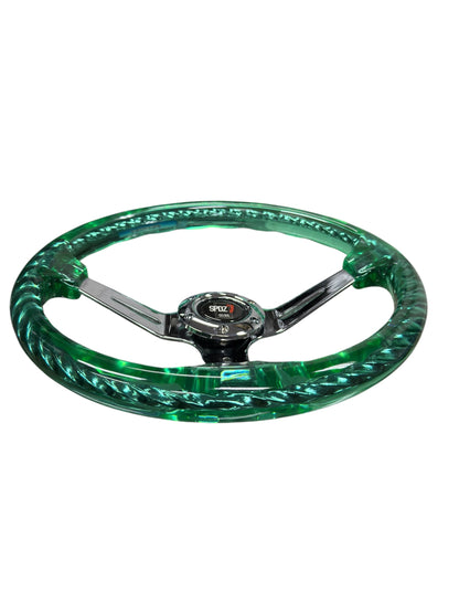 Speedzone Performance SPDZ1 Hitman V2 steering wheel in multiple colors, featuring a sporty design and textured grip.