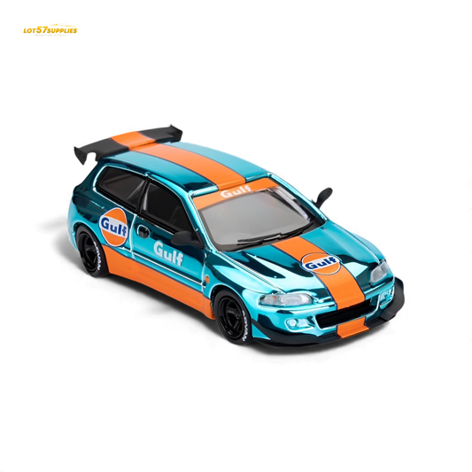 (Pre-Order) ET Model Pandem Civic EG6 Rocket Bunny - Gulf 1:64 - Evergreen Kings
