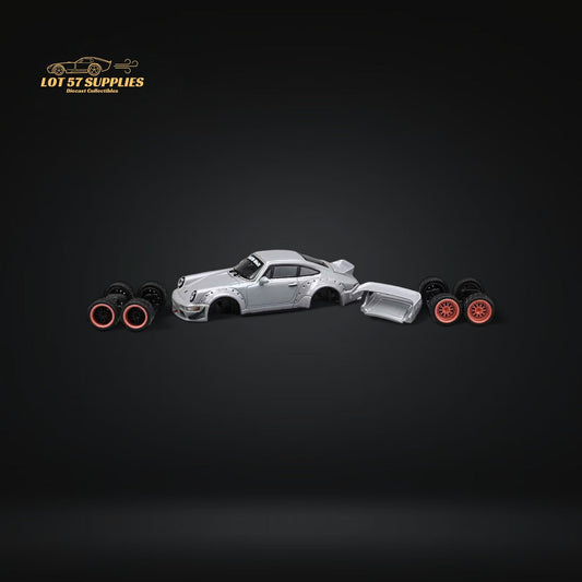 CM Model Porsche 964 Widebody Nero Gray 1:64 - Evergreen Kings