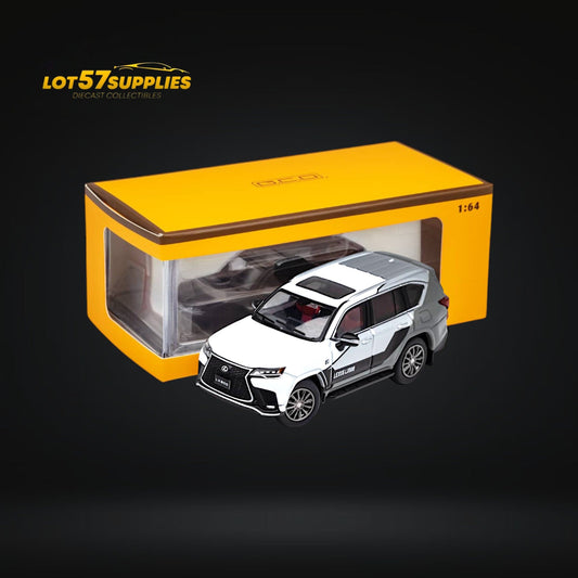 GCD Lexus LX600 Sport White & Gray 1:64 - Evergreen Kings