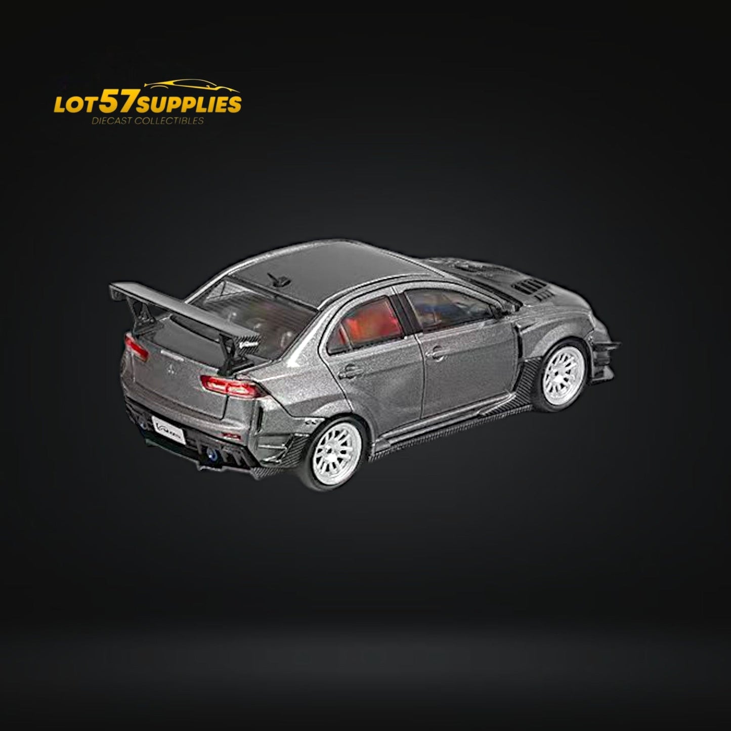 CM Model Mitsubishi Lancer Evolution X Varis Wide Body Gray 1:64 - Evergreen Kings
