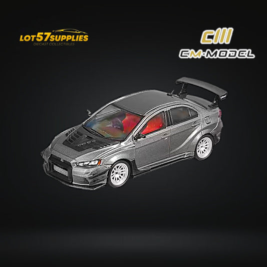 CM Model Mitsubishi Lancer Evolution X Varis Wide Body Gray 1:64 - Evergreen Kings