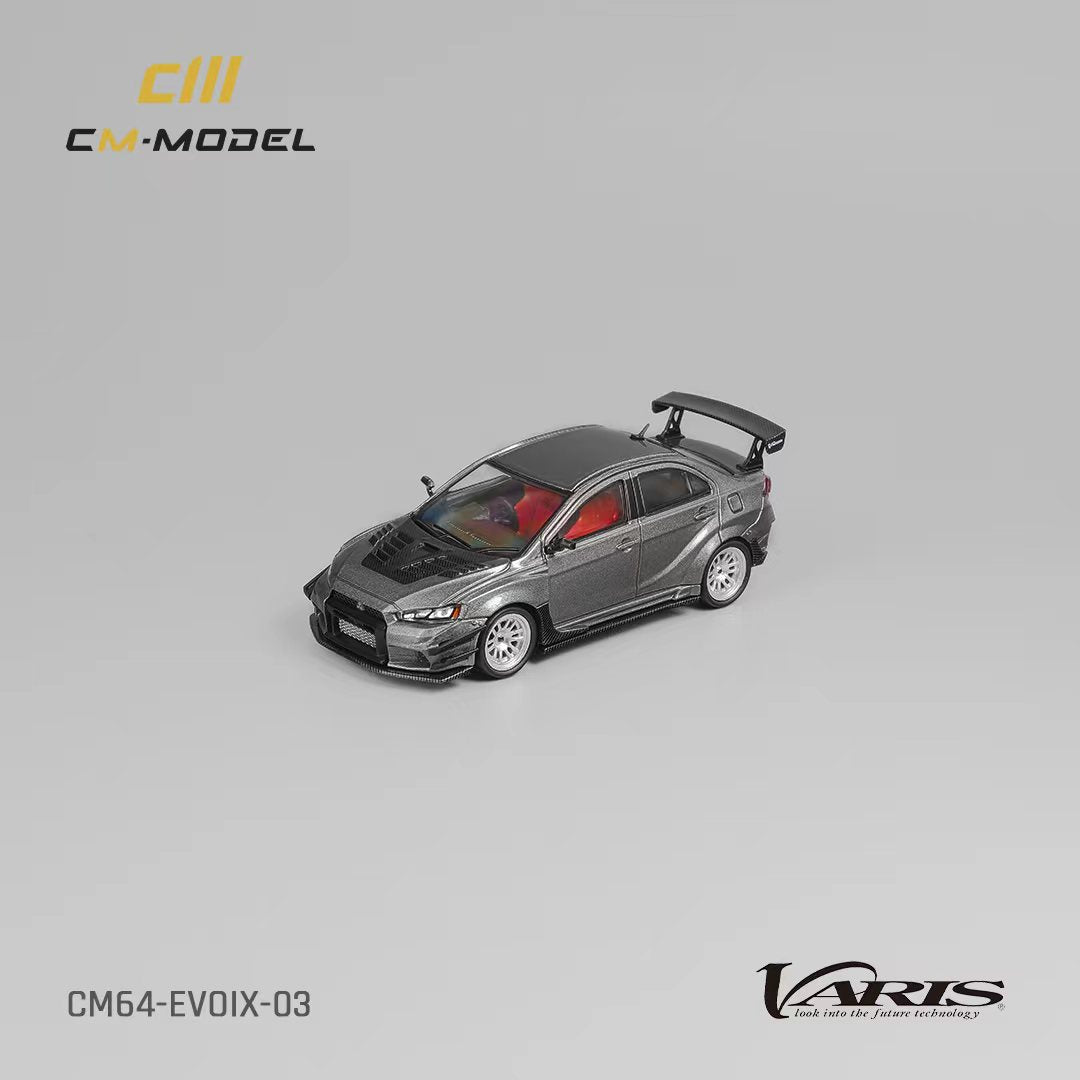 CM Model Mitsubishi Lancer Evolution X Varis Wide Body Gray 1:64 - Evergreen Kings