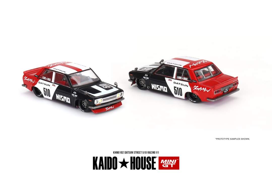 Mini GT x Kaido House Datsun 510 Sedan Racing V1 1:64 - Evergreen Kings